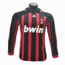 2006-2007 AC Milan Home Long Sleeve Retro Jersey