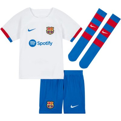 23-24 Barcelona Away Jersey Kids Full Kit