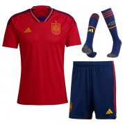 2022 Spain Home World Cup Jersey Men Full Kit