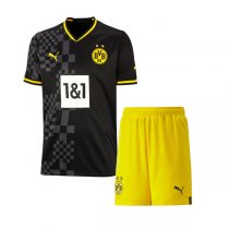 22-23 Borussia Dortmund Away Kids Kit