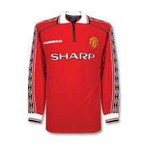 1998-1999 Manchester United Home Retro Long Sleeve Jersey
