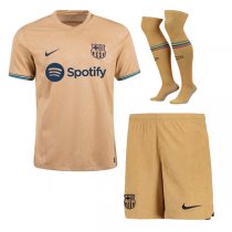 22-23 Barcelona Away Jersey Men Full Kit (Shirt + Short +Sock)