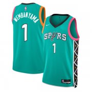 2022-23 San Antonio Spurs Victor Wembanyama 1 Green Swingman Jersey