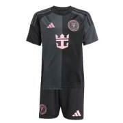 25-26 Inter Miami Away Black Kids Kit