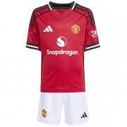 25-26 Manchester United Home Kids Kit