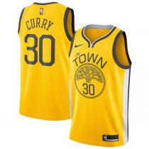 Golden State Warriors Stephen Curry Yellow 2018-2019 Earned Edition Swingman Jersey