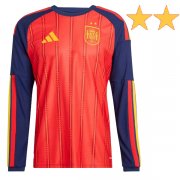 2026 Spain Home World Cup Winners LS Jersey 2 Star (Player Version)