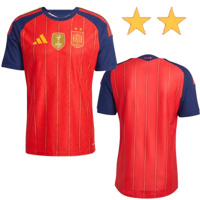 2026 Spain Home World Cup Winners Jersey 2 Star (Player Version)
