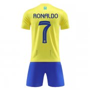 23-24 Al Nassr Home Jersey Ronaldo #7 Kids Kit