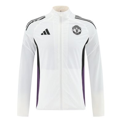 25-26 Manchester United Windbreaker Jacket White