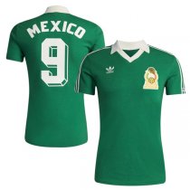 1986 Mexico Home Retro Jersey Print Mexico #9 1986 Mexico Home Retro Jersey Print Mexico #9