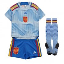 2022 Spain Away World Cup Jersey Kids Full Kit
