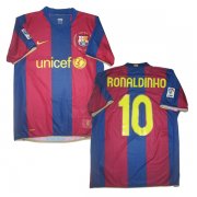 2007-2008 FC Barcelona Home Retro Jersey RONALDINHO #10 Shirt