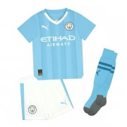 23-24 Manchester City Home Jersey Kids Full Kit