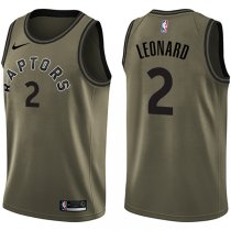 Toronto Raptors Kawhi Leonard Green NBA Swingman Salute to Service Jersey