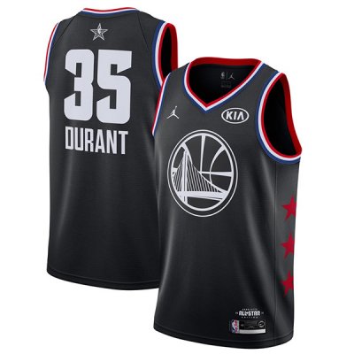 2019 All star Jordan Golden State Warrior #35 DURANT Jersey Black