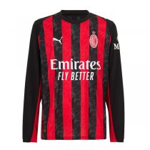 25-26 AC Milan Home Long Sleeve Jersey