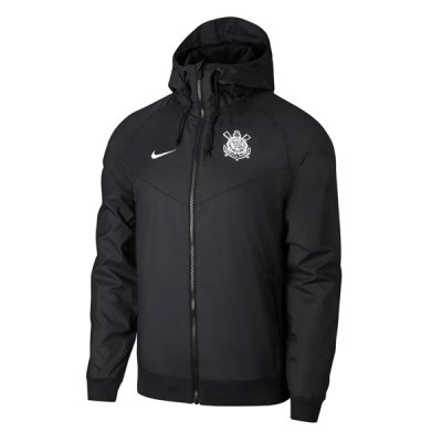 21-22 Corinthians Black Windrunner Hoodie Jacket