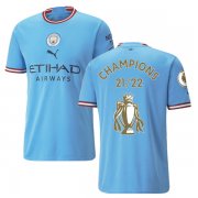 22-23 Manchester City Home Champions 21-22 Cup Printing Jersey