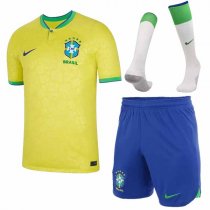 2022 Brazil Home World Cup Jersey Men Full Kit