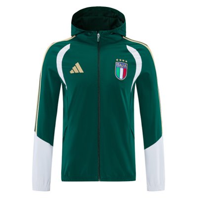 2026 Italy Windbreaker Hoodie Jacket Green