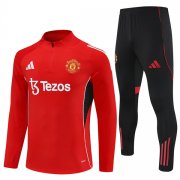 25-26 Manchester United Red Training Suit Kit