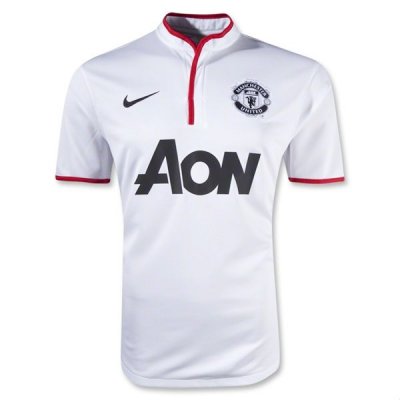 12-13 Manchester United Away Retro White Jersey