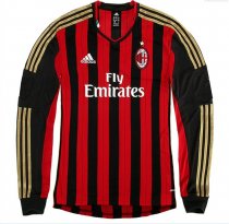 13-14 AC Milan Home Retro Long Sleeve Jersey