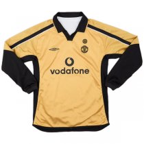 2001-2002 Manchester United Away Gold Side LS Jersey