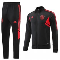 22-23 Bayern Munich Black Full Zip Tracksuit