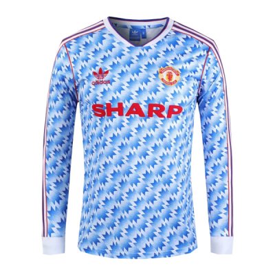 1990-1992 Manchester United Away Long Sleeve Retro Jersey