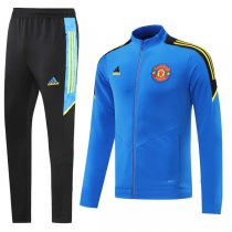 22-23 Manchester United Color Blue Full Zip Tracksuit
