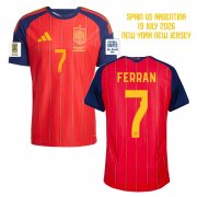 2026 Spain Home World Cup Final Jersey Ferran 7 (Player Version)