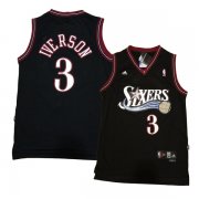 1997-98 Philadelphia 76ers Allen Iverson #3 Black NBA Jersey