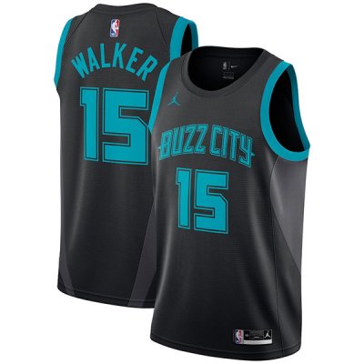 Charlotte Hornets Kemba Walker Jordan Brand Black wingman Jersey