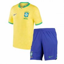 2022 Brazil Home World Cup Jersey Kids Kit