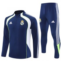 25-26 Real Madrid Navy White Trackusit Suit Kit