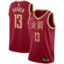2018-2019 Houston Rockets James Harden Red Swingman Jersey – City Edition