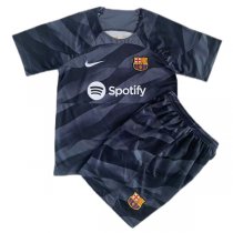 23-24 Barcelona Goalkeeper Jersey Kids Kit