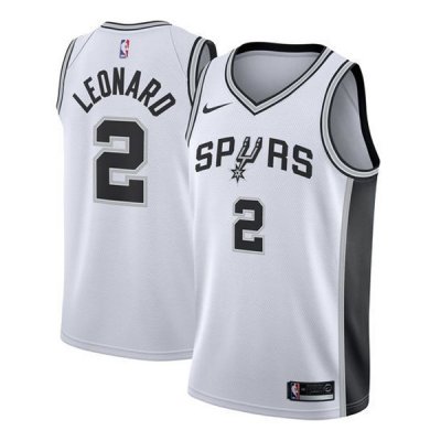 Men\'s San Antonio Spurs LEONARD #2 White Swingman Jersey