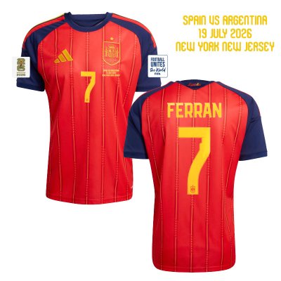 2026 Spain Home World Cup Final Jersey Ferran 7