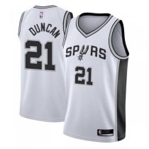 Men’s San Antonio Spurs Tim Duncan #21 White Swingman Jersey