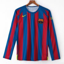 2005-2006 Barcelona Home Long Sleeve UCL Retro Jersey