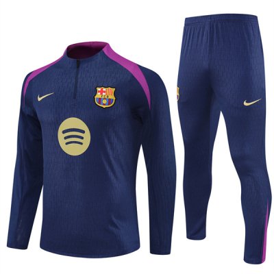 25-26 Barcelona Navy Blue Training Suit Kit Player Style