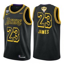 2020 NBA Final LeBron James #23 Authentic Black Jersey Player Version