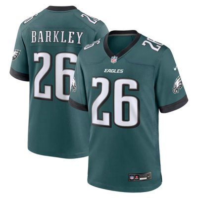 Mens Philadelphia Eagles Saquon Barkley 26 Alternate Black Game Jersey