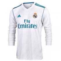 17-18 Real Madrid Home Long Sleeve Retro Jersey