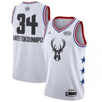 Milwaukee Bucks Giannis Antetokounmpo #34 White NBA Jordan Swingman 2019 All-Star Jersey