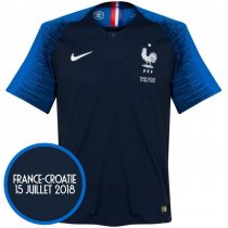 2018 France Authentic Home World Final Jersey (Player version)