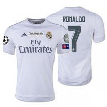 15-16 Real Madrid Home UCL Final Ronaldo #7 Jersey